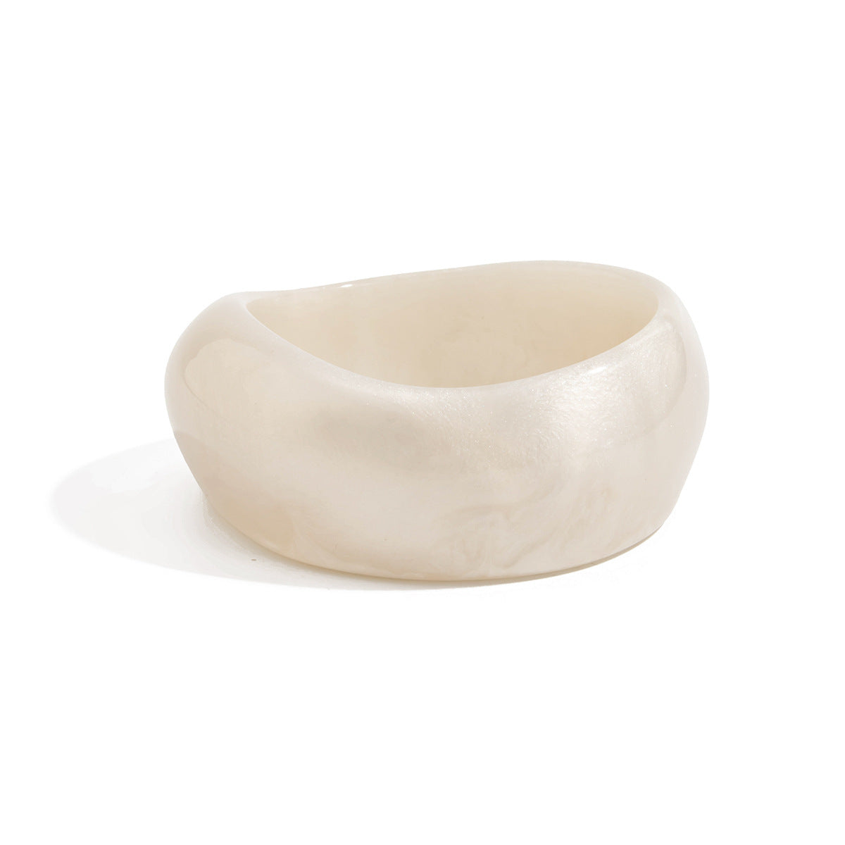 Vintage Gradient Oval Geometric Resin Plated Wide Cuff Bracelet