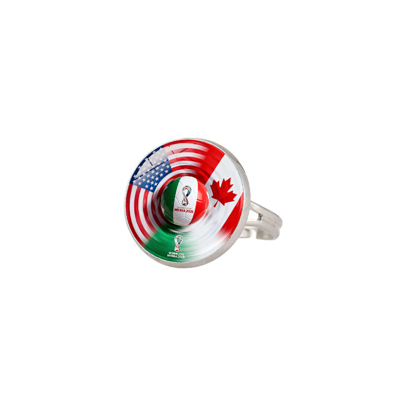 Anello sportivo geometrico in lega placcata, unisex, fascia regolabile