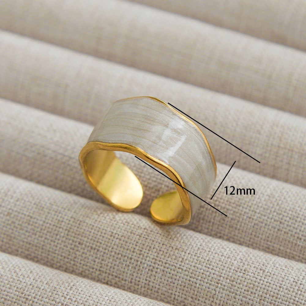 Anello Aperto Geometrico Minimalista per Donna e Uomo in Acciaio Inossidabile Placcato Oro con Motivi Floreali, Albero e Girasole