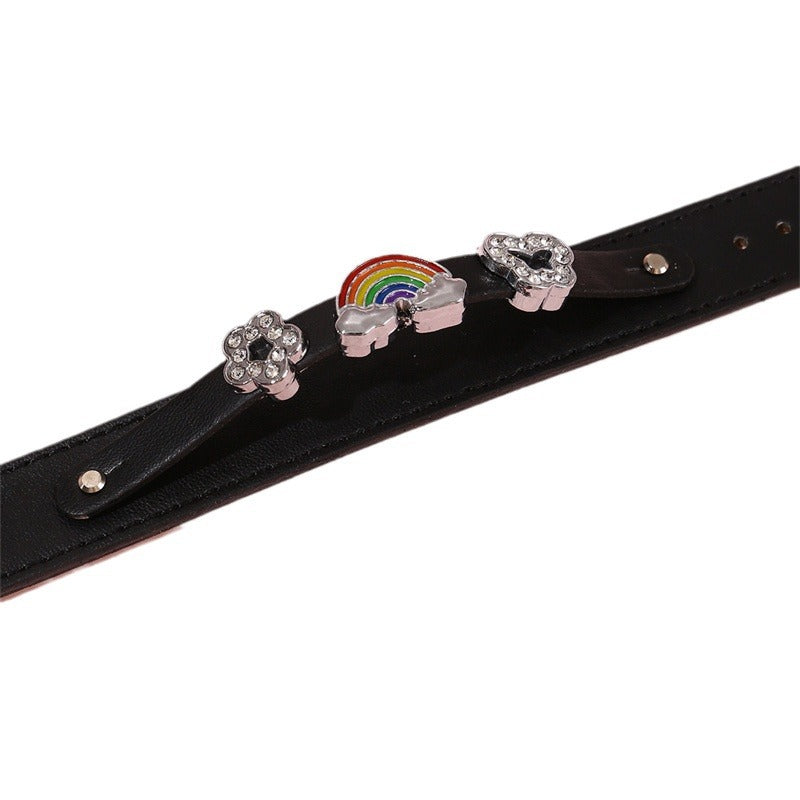 Pulsera de mariposa de resina estilo retro punk con diamantes de imitación para niñas con acabado artesanal