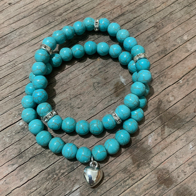 Unisex Geometric Alloy Bracelet Set with Tiger Eye, Green Aventurine and Red Agate Beads