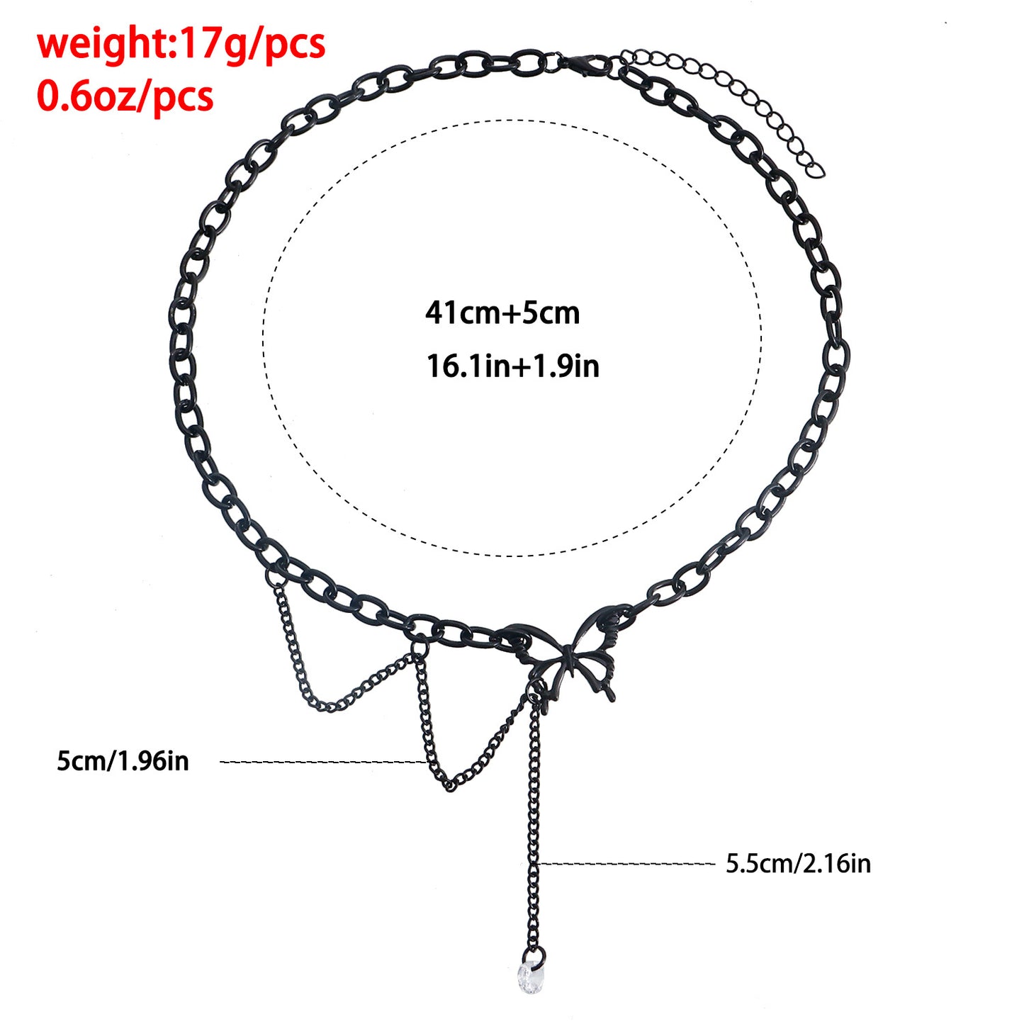 Minimalist Hip Hop Style Hollow Butterfly Pendant Necklace in Alloy with Plated Finish for Women