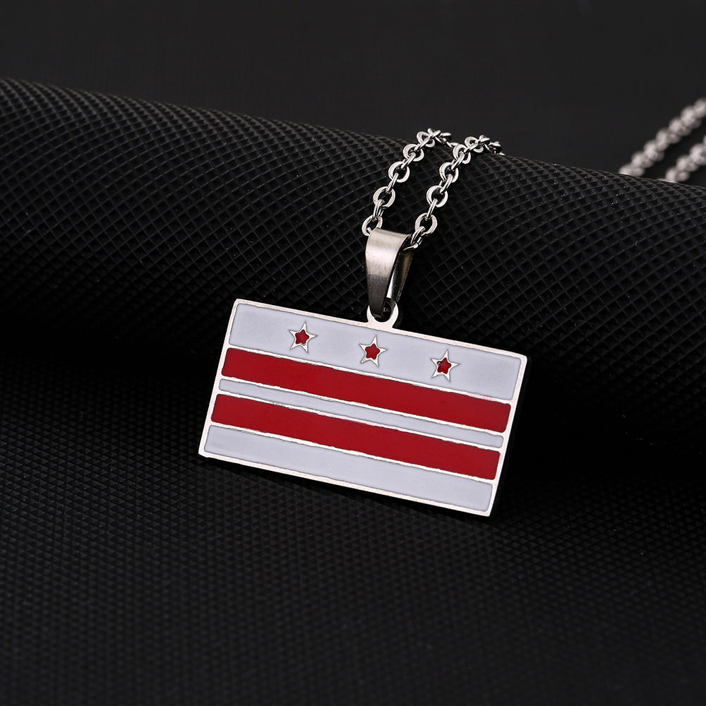 Collana Minimalista Geometrica in Acciaio Inossidabile con Catena O Placcata Sottovuoto per Uomo e Donna