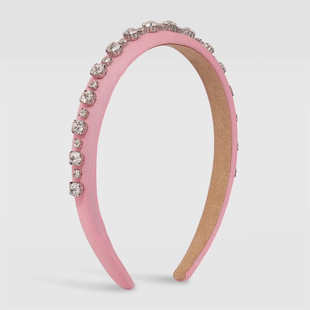 Elegant Minimalist Geometric Hairband for Women with Alloy Base and Rhinestone Accents