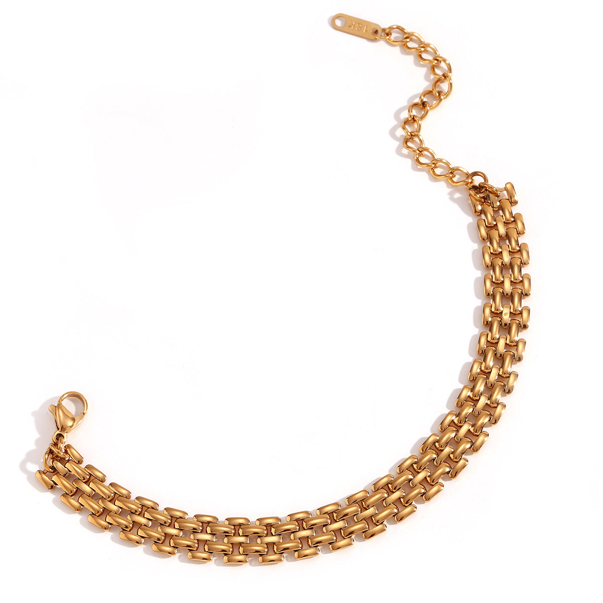 Fashionable Geometric Stainless Steel Plated 18K Gold Handmade Woven Necklace for Women