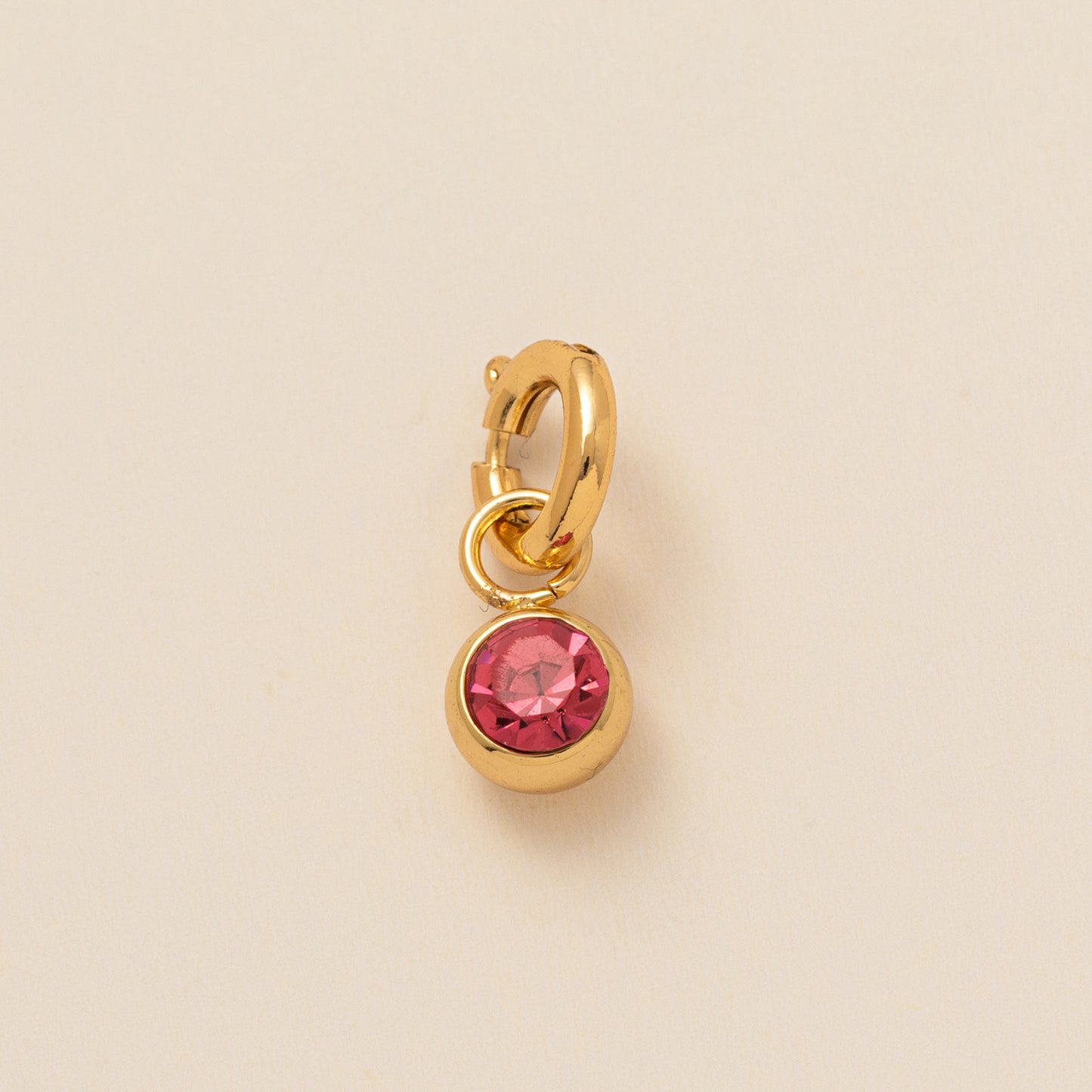 Colorful Cubic Zirconia Star Round Pendant Brass Plated Necklace Charm Bar for December Birthstone