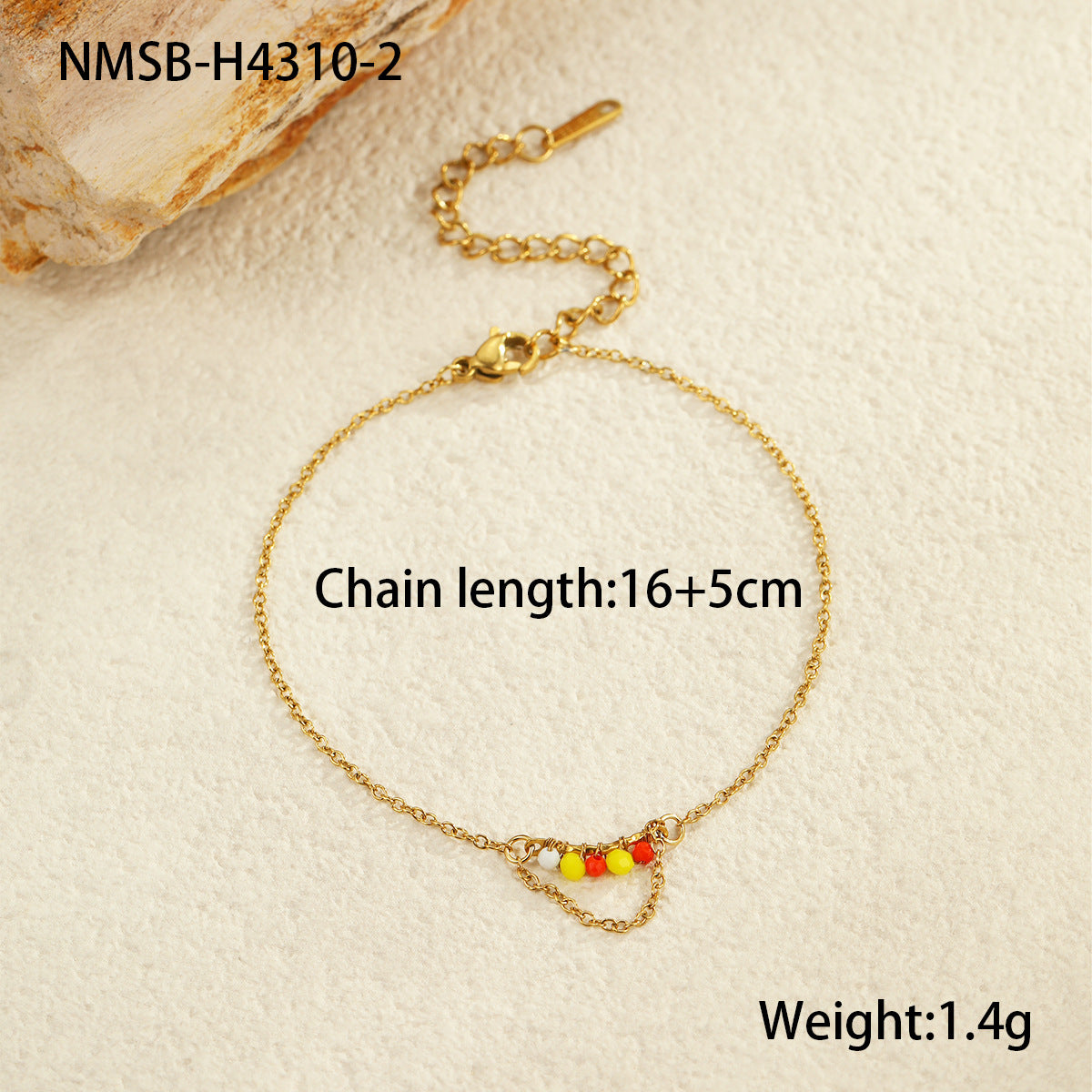 Minimalist Geometric Stainless Steel Bracelet with Plated Finish for Women