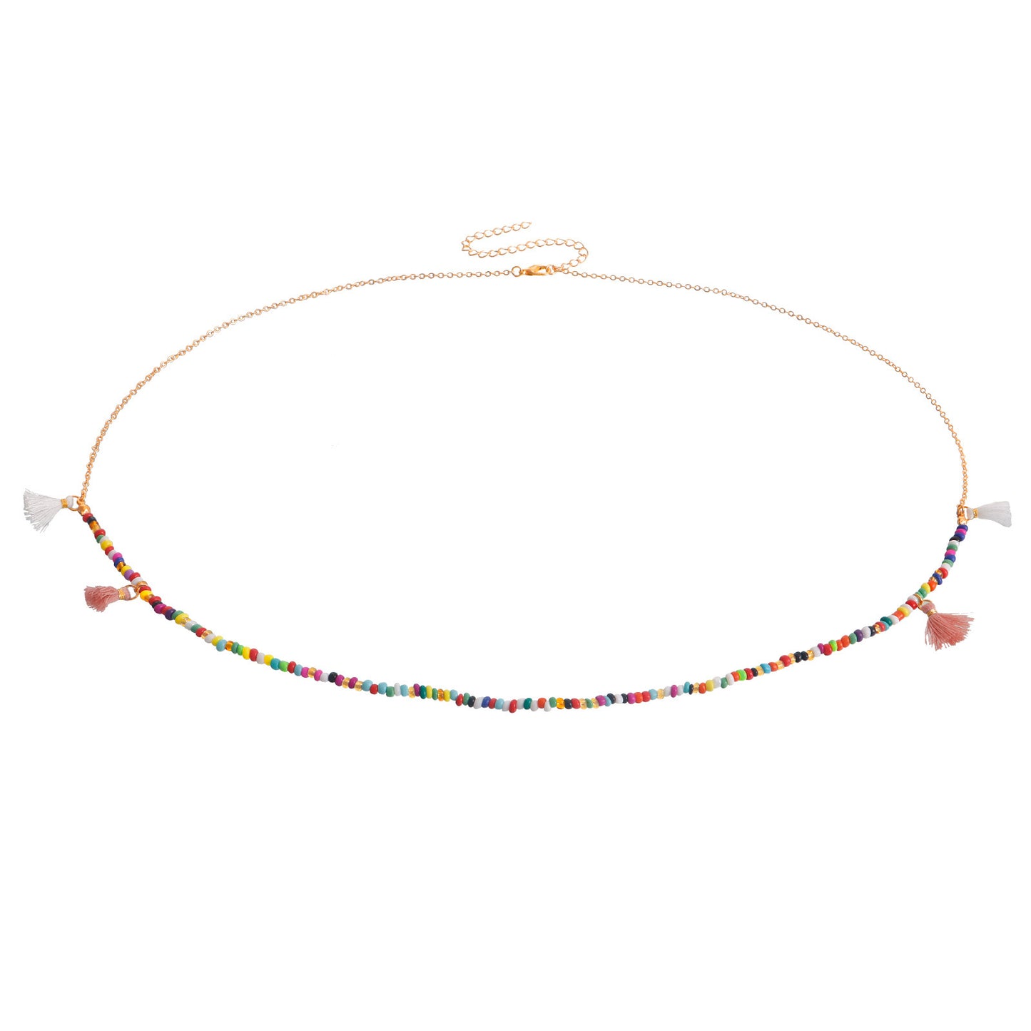 Minimalist Tassel Waist Chain for Women with 3mm Metal Beads and Adjustable Length