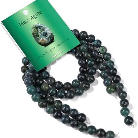 Natural Stone Crystal Agate Jade Round Beads for DIY Charm Bar Jewelry Making 8mm