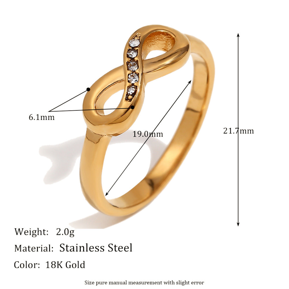 Anello da donna in acciaio inossidabile placcato oro 18K con motivo floreale e spighe di grano d'ispirazione vintage