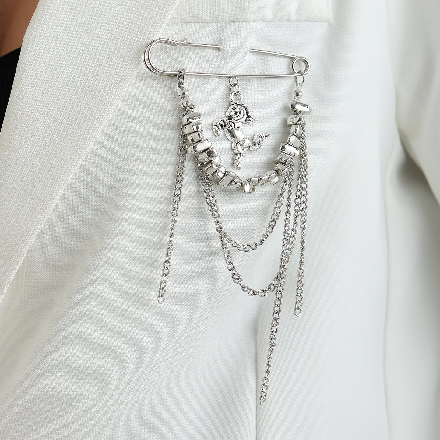 Sweet Streetwear Geometric Acrylic and Alloy Plated Unicorn Necklace for Women
