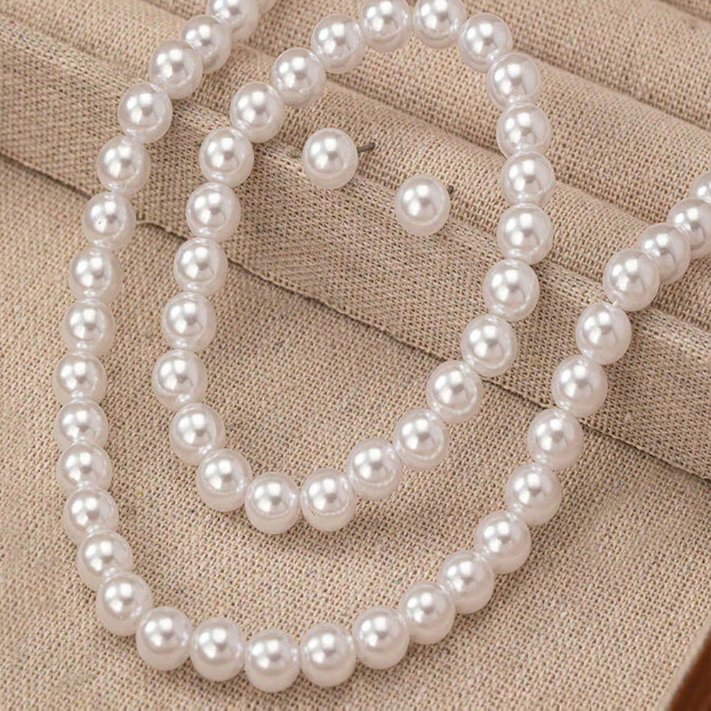 Set collana di perle Sweet Style per bambini - Collana con ciondolo in resina e vetro fatto a mano con catena di perle rotonde, design elegante per la clavicola per età da 3 a 10+