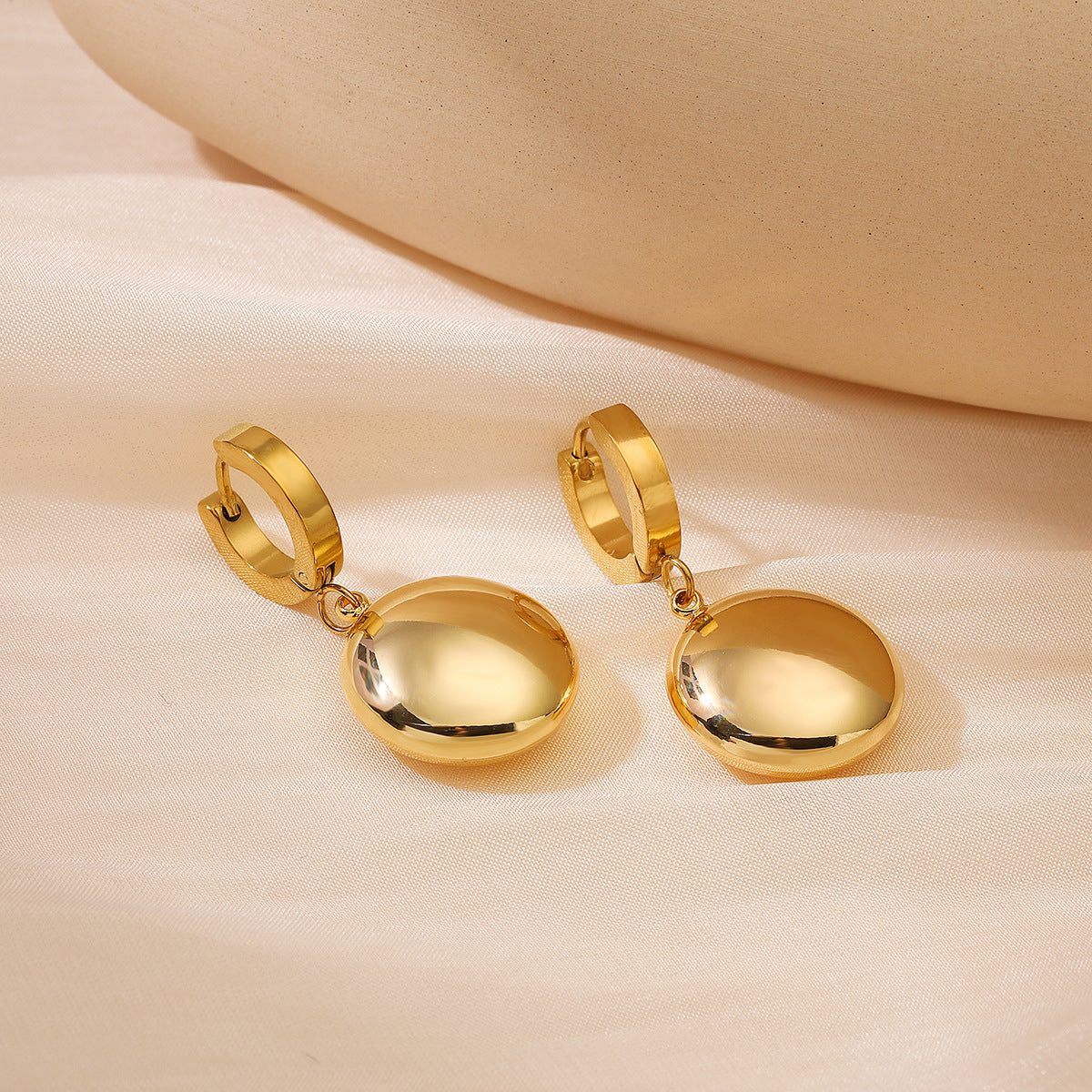 Minimalist Star and Heart-Shaped Stainless Steel Earrings for Women with Irregular Geometric Design