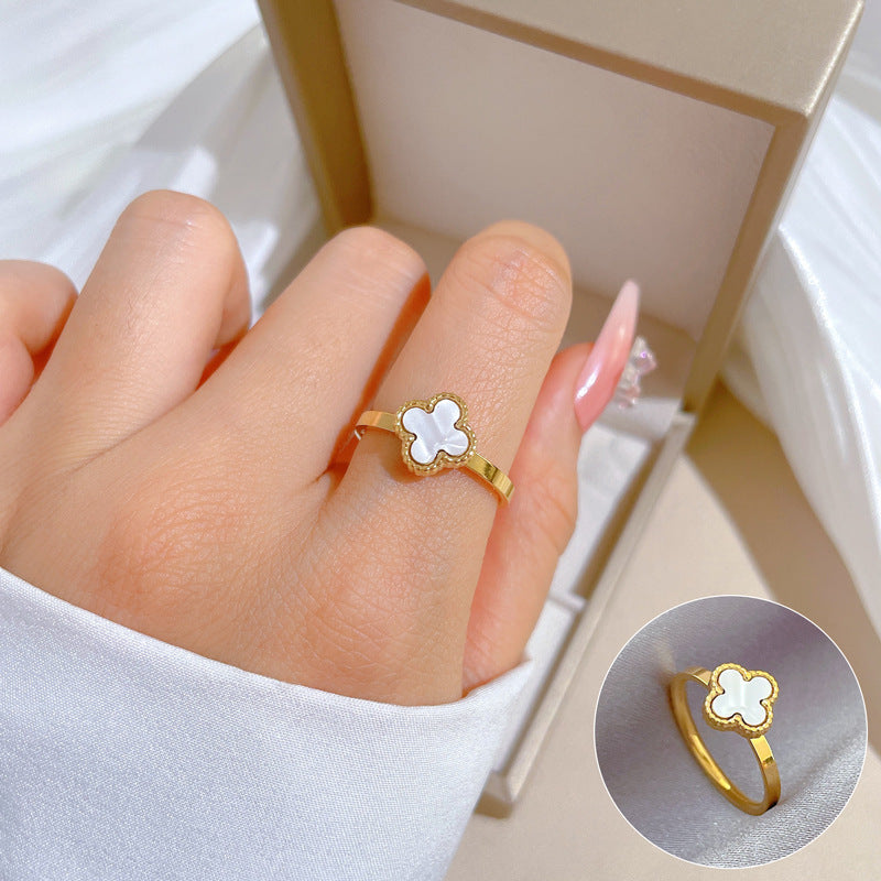 Minimalist Cool-Sweet Titanium Steel Crown Ring for Unisex