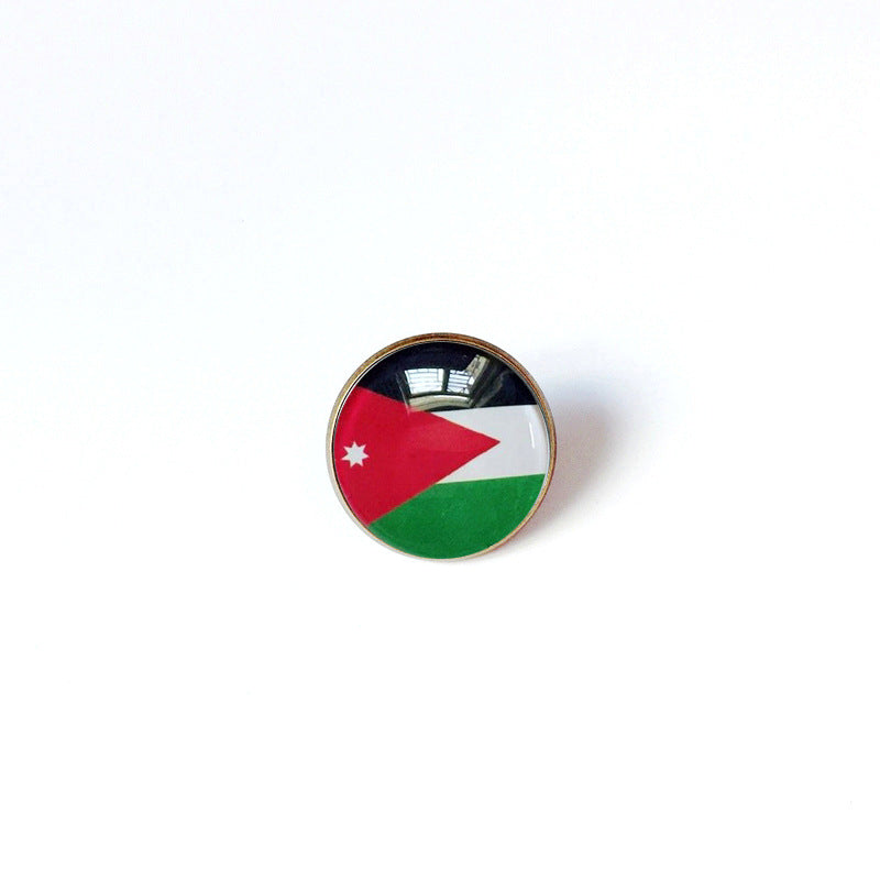 Pin de Solapa de Aleación Esmaltado Personalizado con Diseño de Bandera del Mundo para Hombres y Mujeres