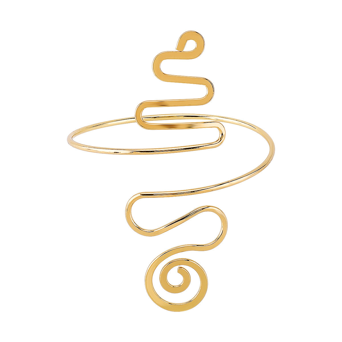 Bracciale a fascia rigida Bold a spirale in metallo per donna con finitura placcata Gioielli personalizzati