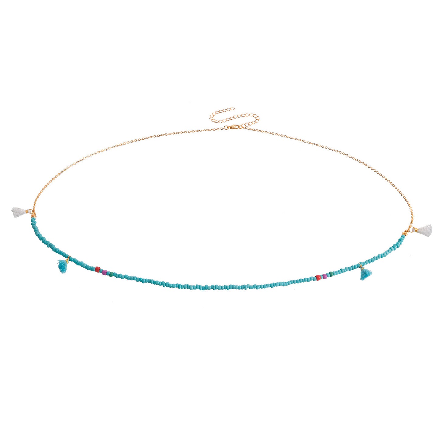 Minimalist Tassel Waist Chain for Women with 3mm Metal Beads and Adjustable Length