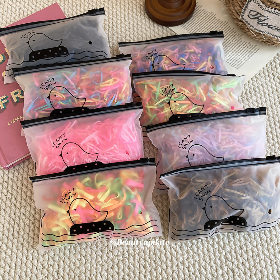 High-Elastic Polyester Hair Ties Set with Bowknot Design for Women Daily Use Gentle Durable Minimalist Hair Accessories