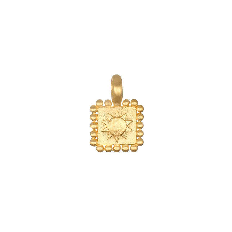 18K Gold Plated Stainless Steel Whisk Pendant Necklace with Cable Chain