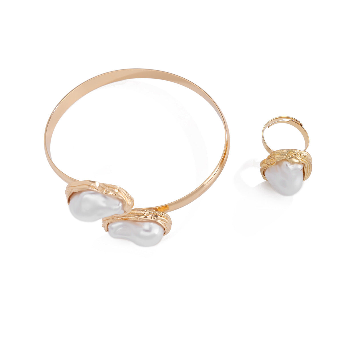 Gargantilla de Perlas para Mujer, Estilo Barroco Geométrico Vintage, con Colgante de Aleación