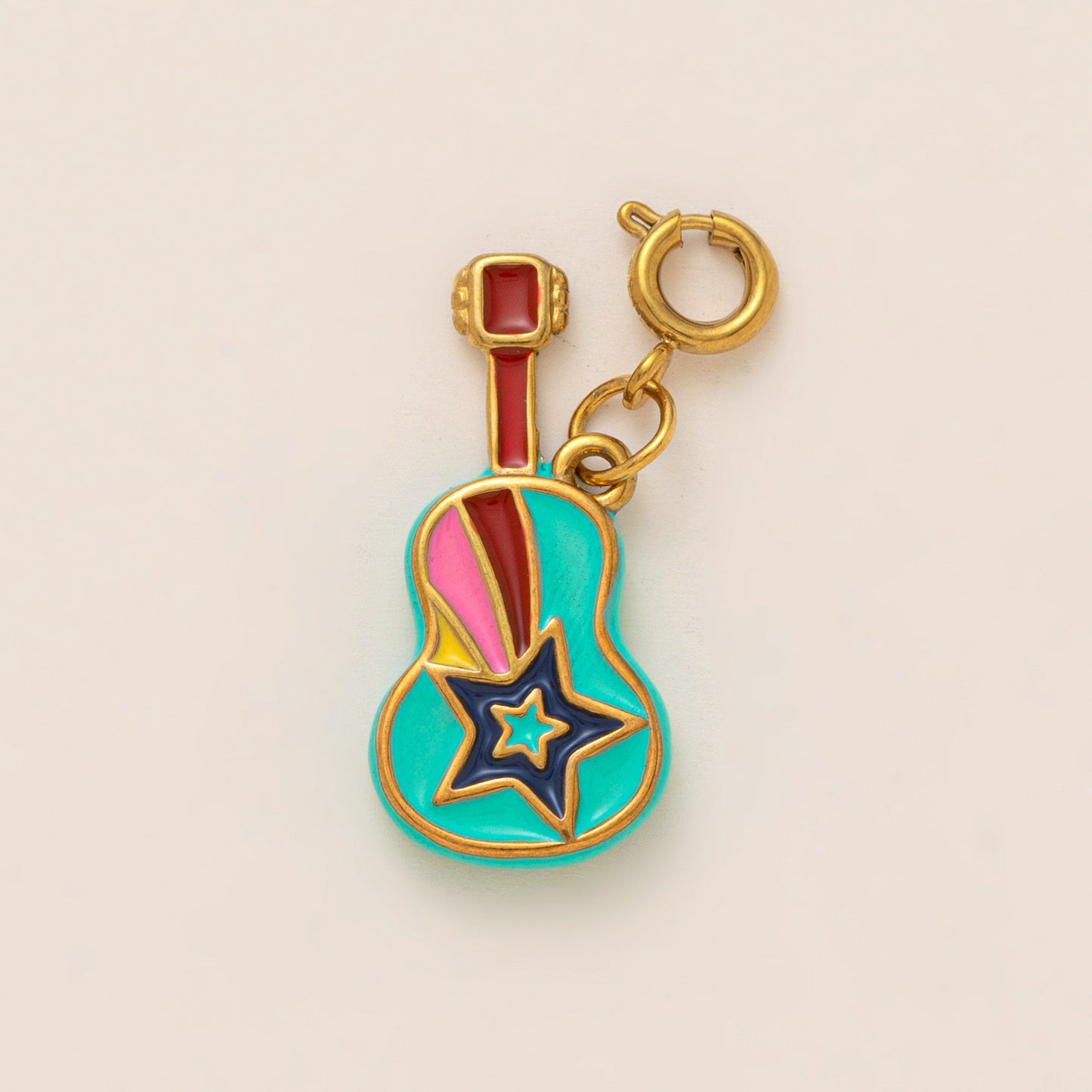 Vintage Irregular Stainless Steel PVD 18K Gold Plated Pendant Charm Bar