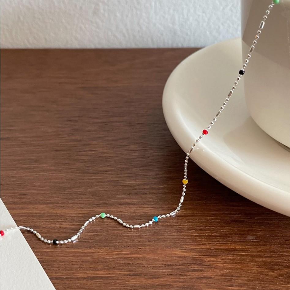 Collar minimalista de perlas irregulares de corazón en plata de ley 925 con acabado pulido
