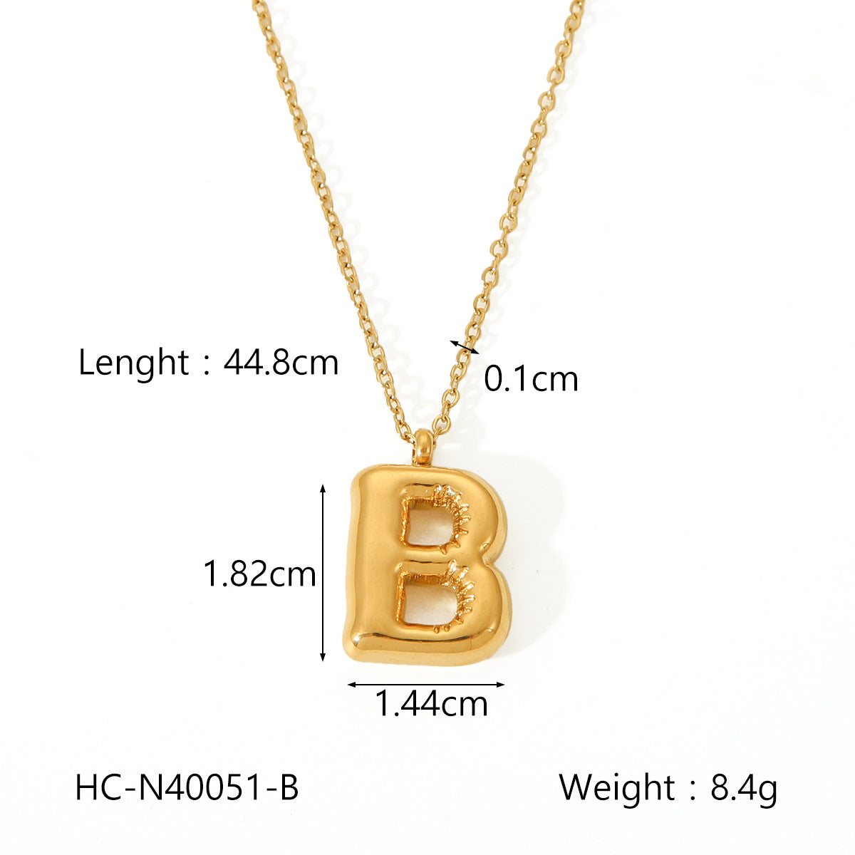 Collana con ciondolo a bolla in acciaio al titanio con finitura galvanica per donna, catena in acciaio inossidabile con ciondolo minimalista alla moda con alfabeto