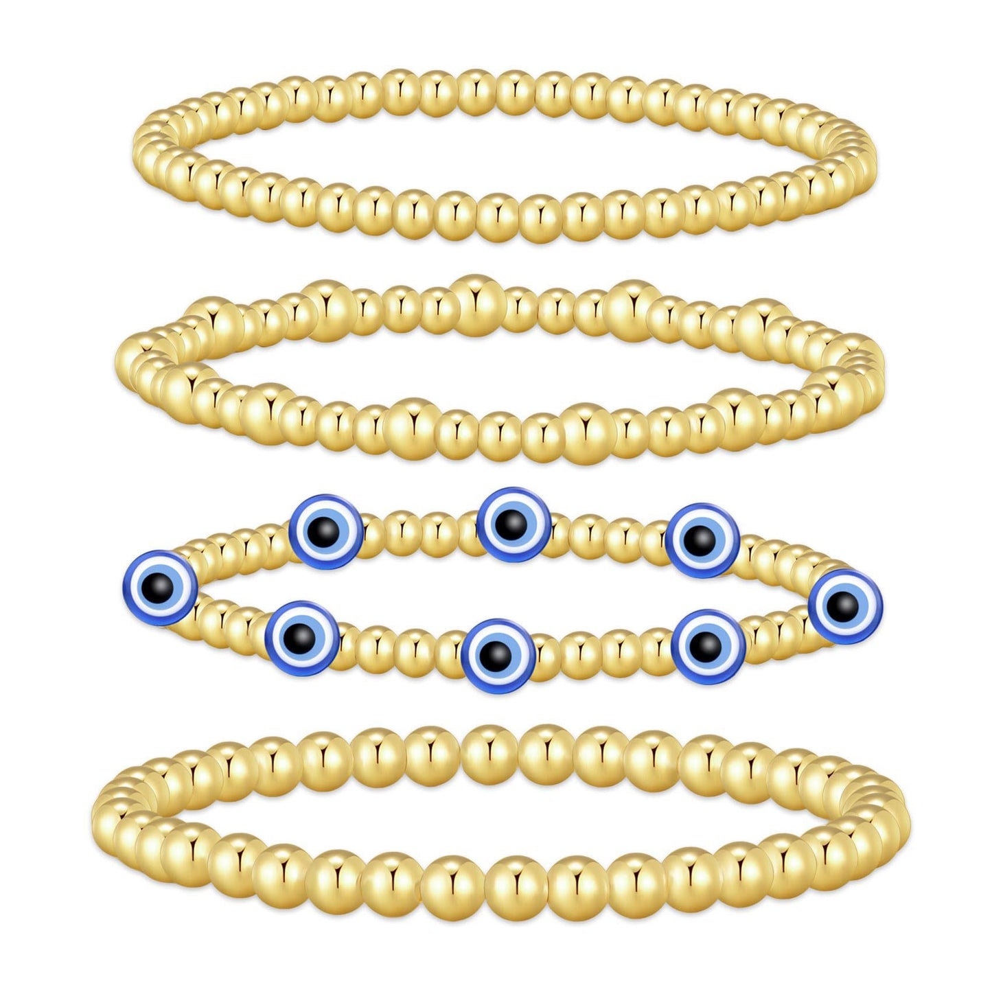 Elegant Gold Plated Hematite Elastic Bracelet with Baroque Imitation Pearls Geometric Multi-Layer Design for Women