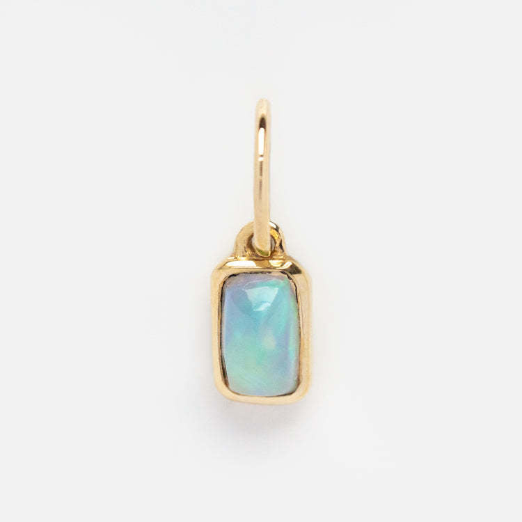 Minimalist Square Brass Pendant with Cubic Zirconia Inlay DIY Charm Bar for Women