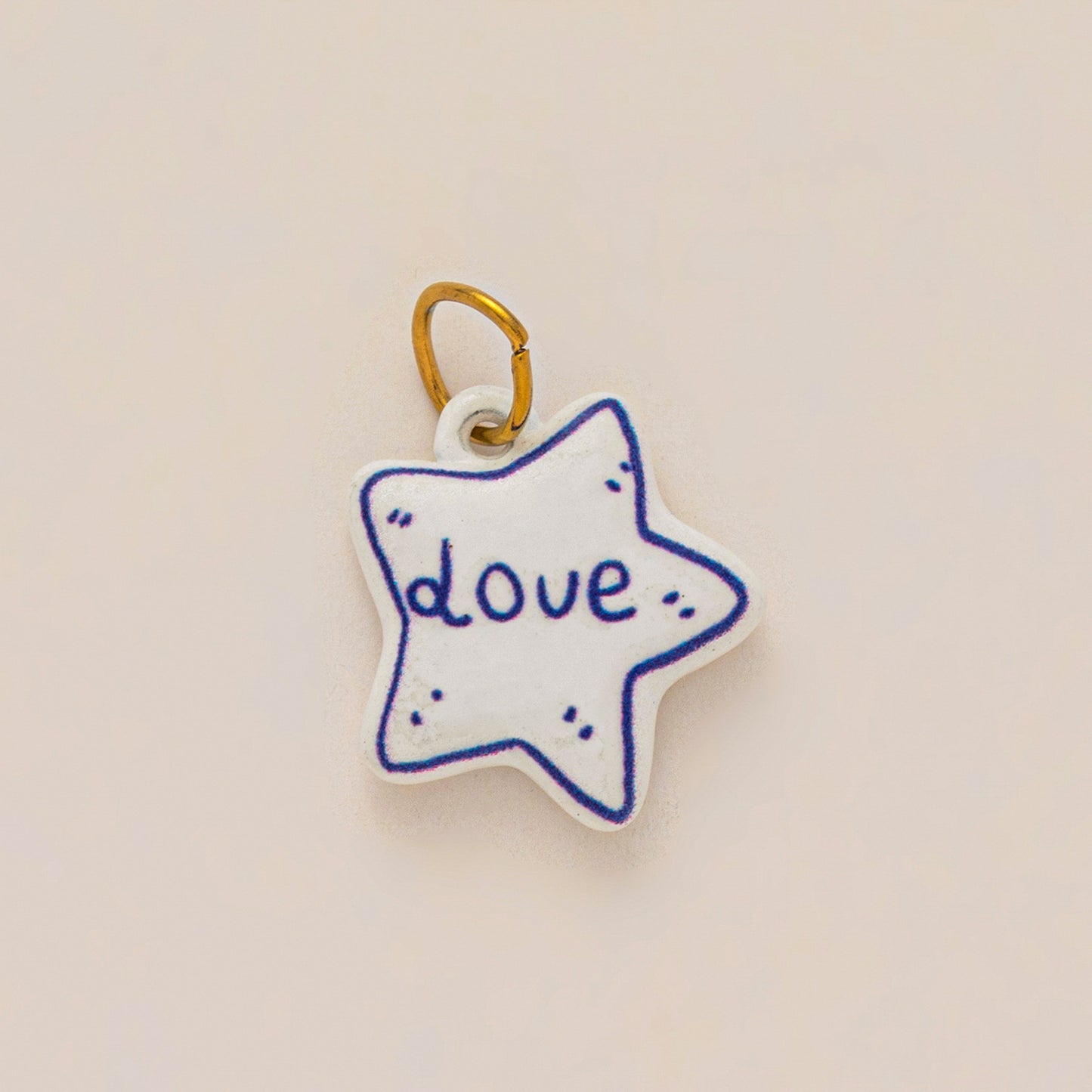 Vintage 18K Gold Plated Stainless Steel Floral Fish Charm Bar