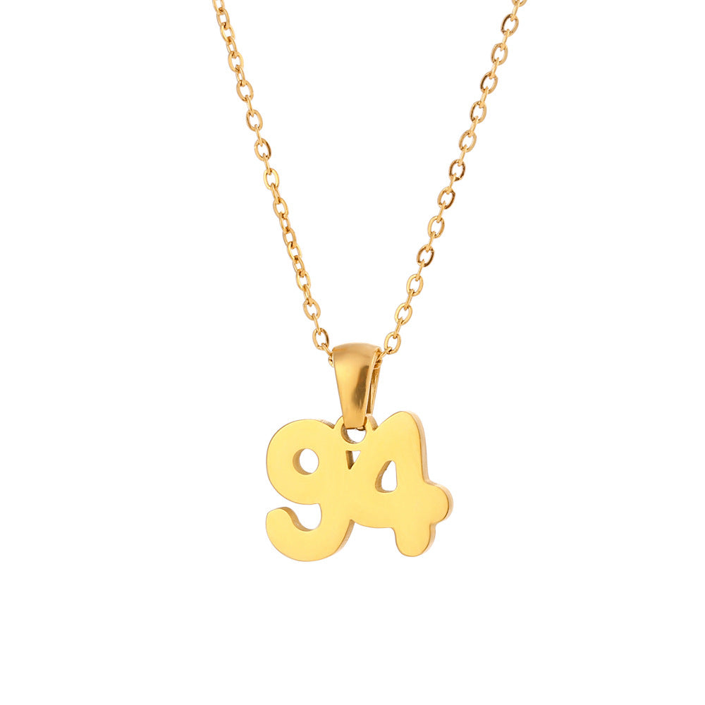 Minimalist Letter Pendant Necklace for Women Stainless Steel with 18K Gold Plating Classic Cut Design