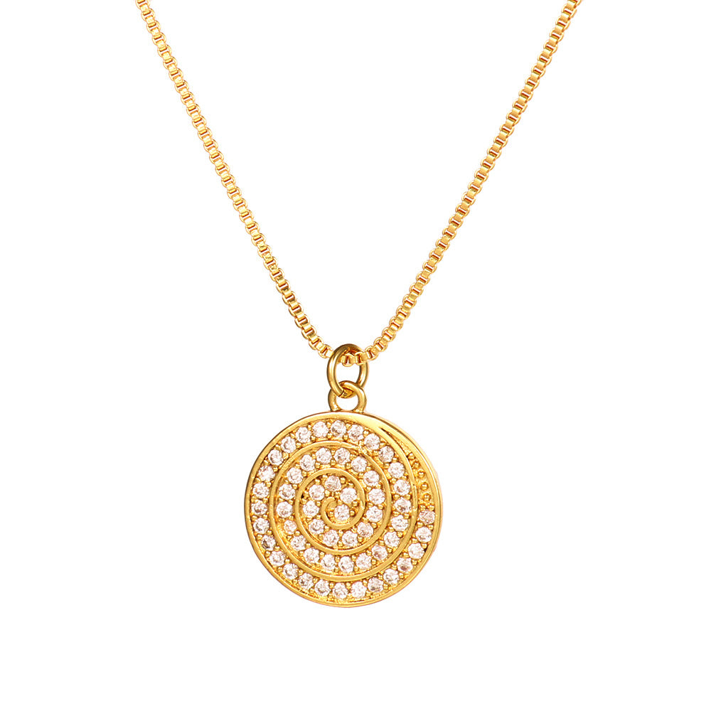 Brass Cubic Zirconia Butterfly Cross Dragonfly Heart Moon Pendant Necklace for Women with Box Chain