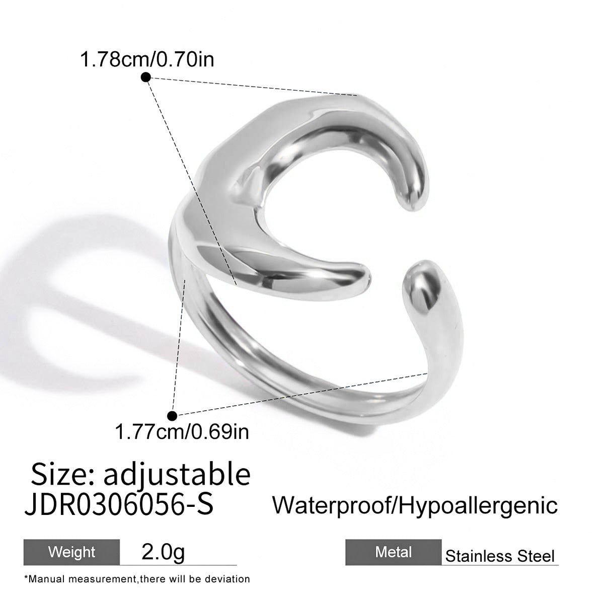 Geometric Cubic Zirconia Inlaid Plated Stainless Steel Bracelet