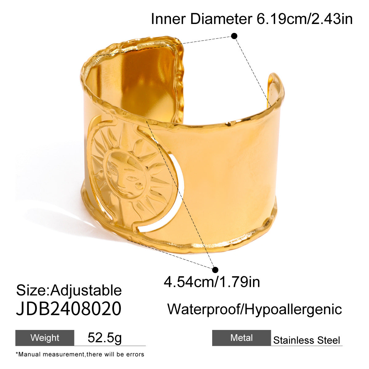 Geometric Gold Plated Stainless Steel Bracelet