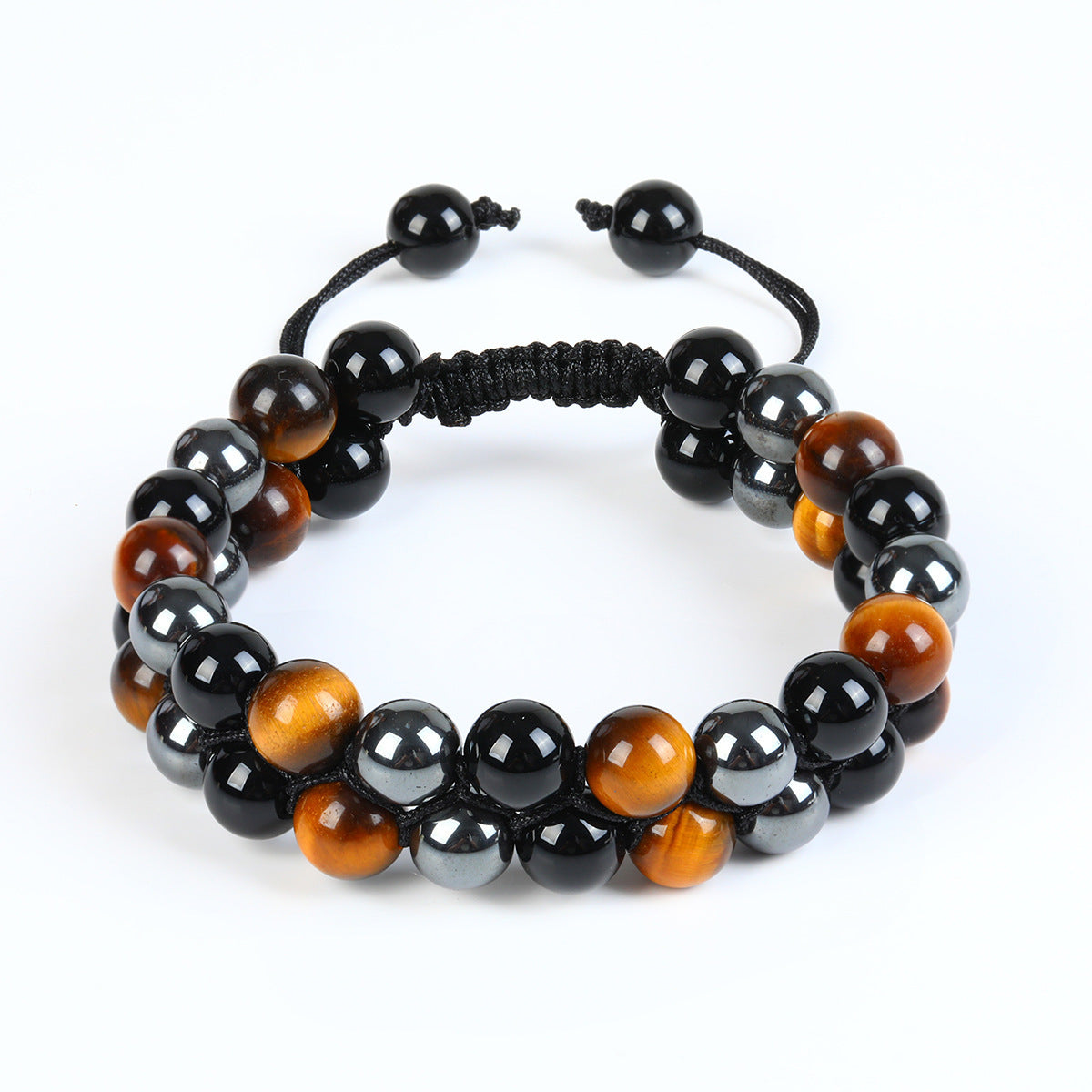 Unisex Animal Charm Alloy Bracelet with Natural Turquoise Agate and Crystal Stones