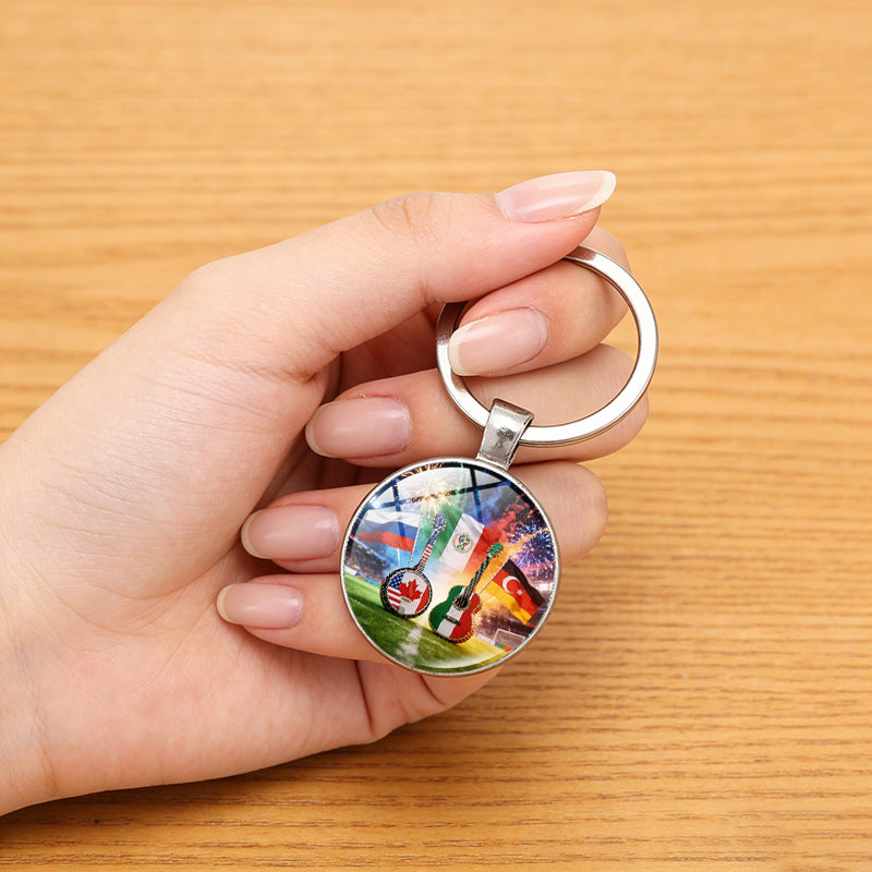 Portachiavi commemorativo in lega di zinco Coppa del Mondo 2026 Regalo creativo
