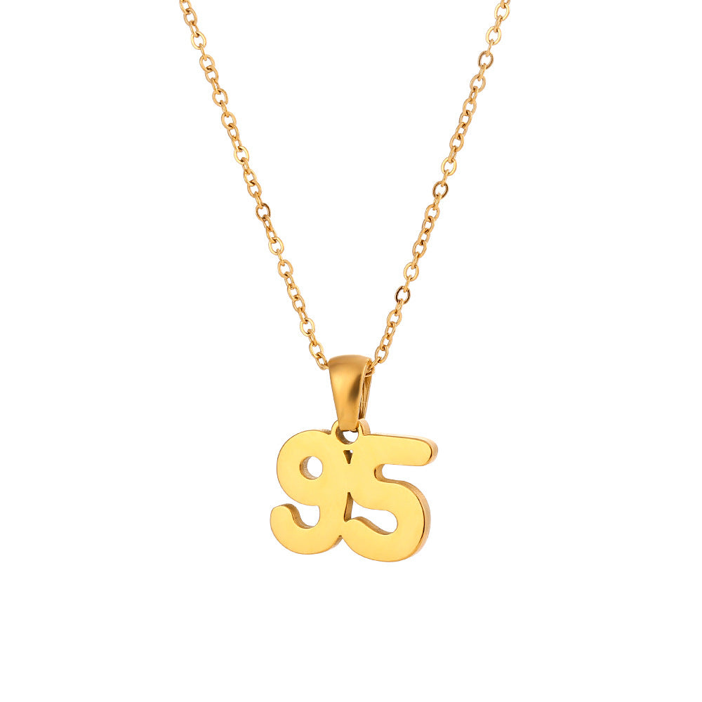 Minimalist Letter Pendant Necklace for Women Stainless Steel with 18K Gold Plating Classic Cut Design