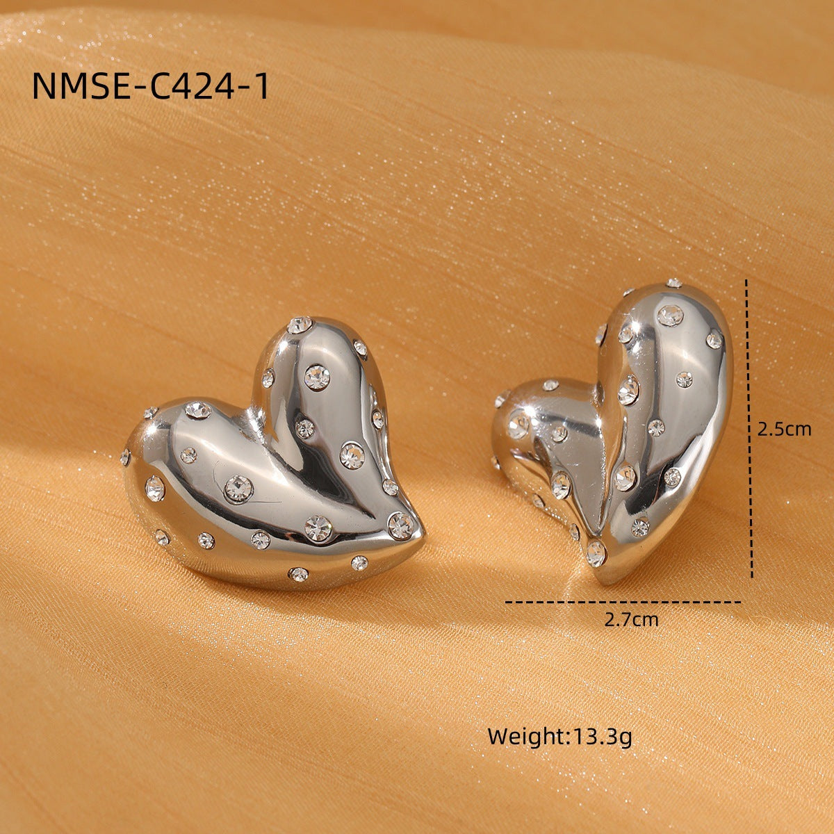 Pendientes de acero inoxidable con forma de gota de agua, incrustaciones de circonio y chapado en oro para mujer