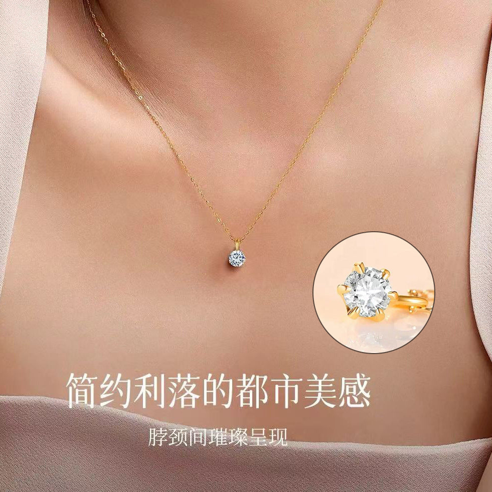 Original Design Irregular Animal Shape Titanium Steel Necklace with 18K Gold Plated Chain for Unisex