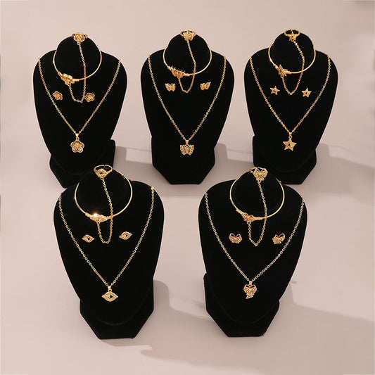Collar de Cobre con Colgante en Forma de Corazón Minimalista y Acabado Chapado para Niñas, Diseño de Cadena de Caja de Una Sola Capa
