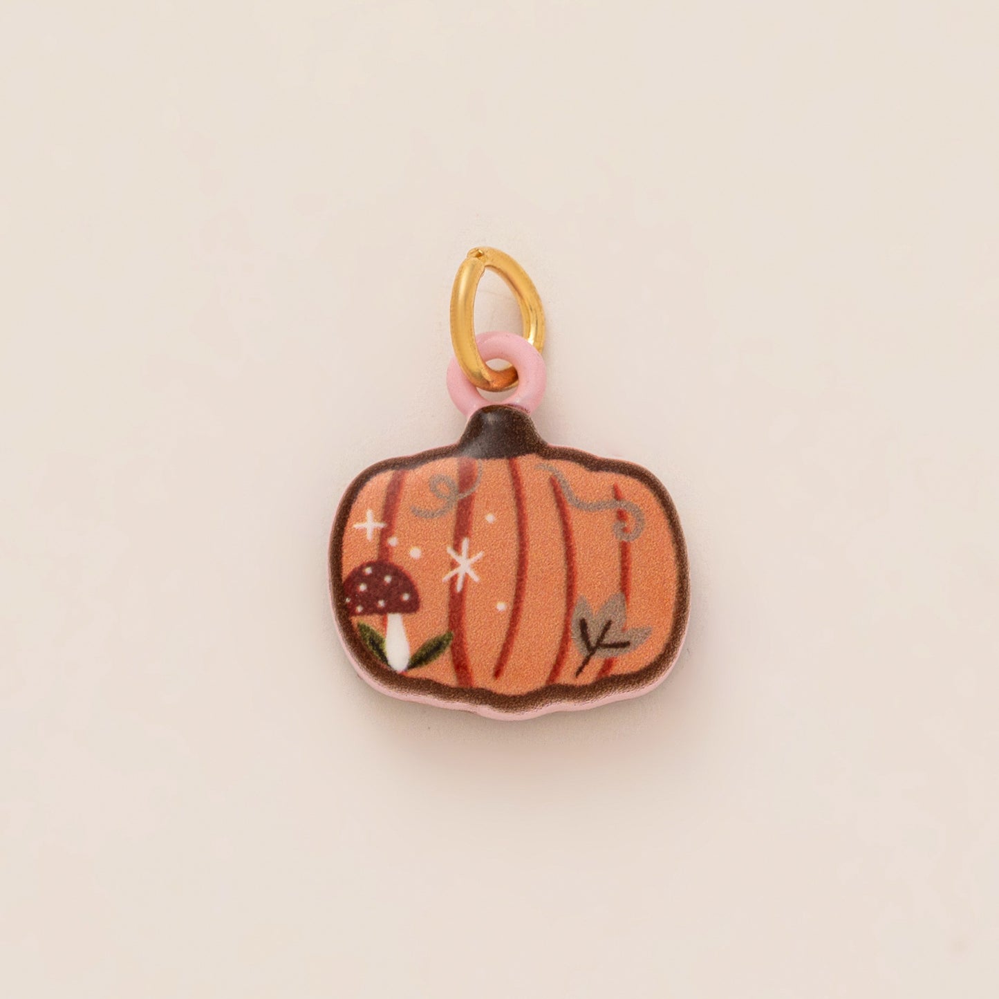 Vintage 18K Gold Plated Drip Oil Brass Pendant Charm Bar for Women