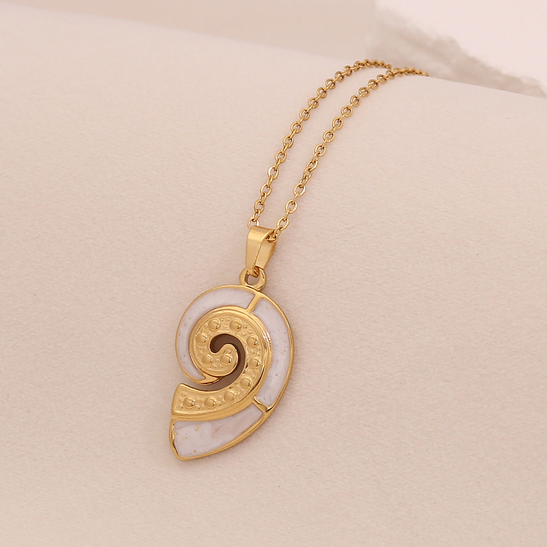 Playful Ocean Animal Pendant Necklace in Stainless Steel with Plating Finish, Turtle Seahorse Dolphin Shell Design on O-Chain for Women
