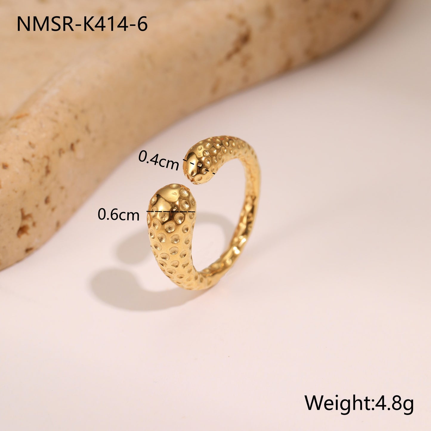 Fashionable Geometric Stainless Steel Bracelet with Gold and Silver Plated Waves for Women
