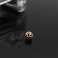 Plated Alloy Rhinestone Charm Bar