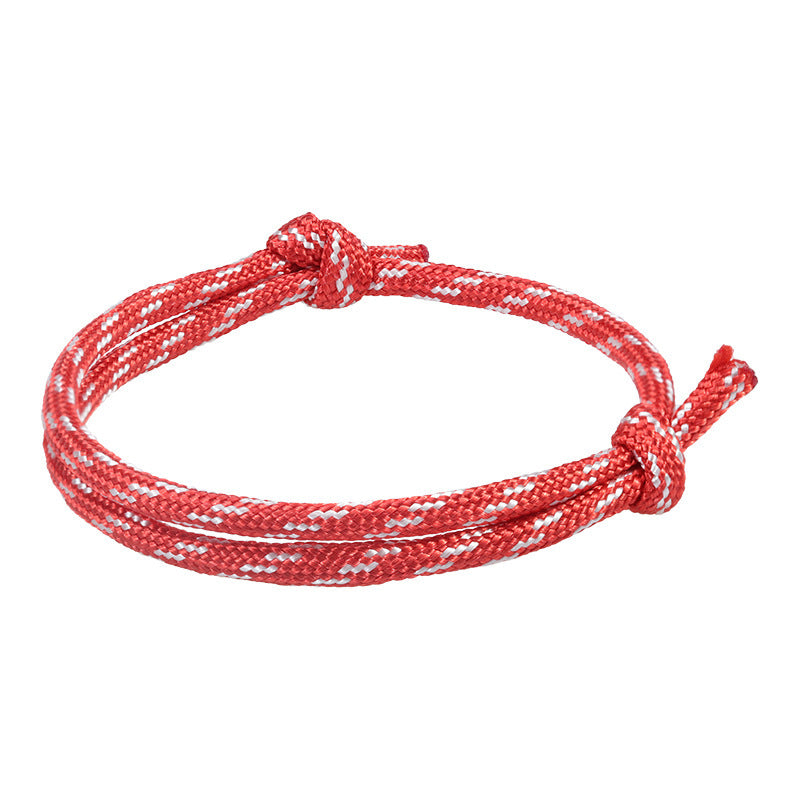 Fashion Geometric Star Pattern Woven Friendship Bracelet Adjustable Cord Handmade Gift for Teens Unisex