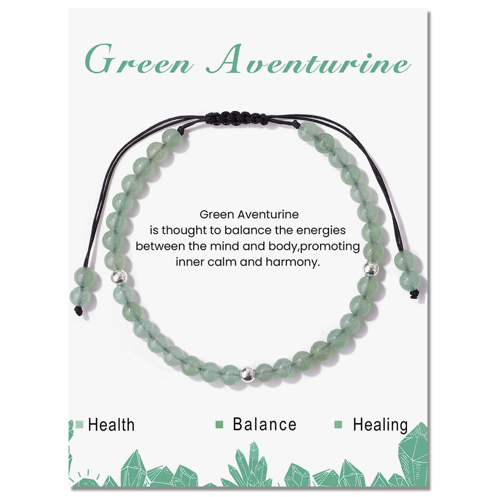 Elegant Sweet Hand-woven Geometric Stone Beaded Bracelet for Women