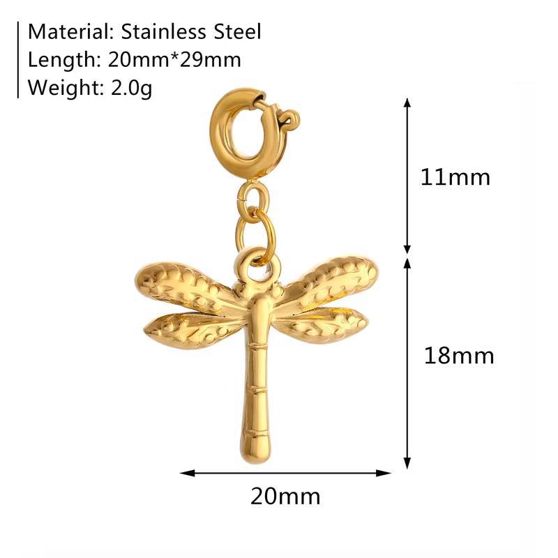 Elegant 18K Gold Plated Stainless Steel PVD DIY Charm Bar Pendant for Women