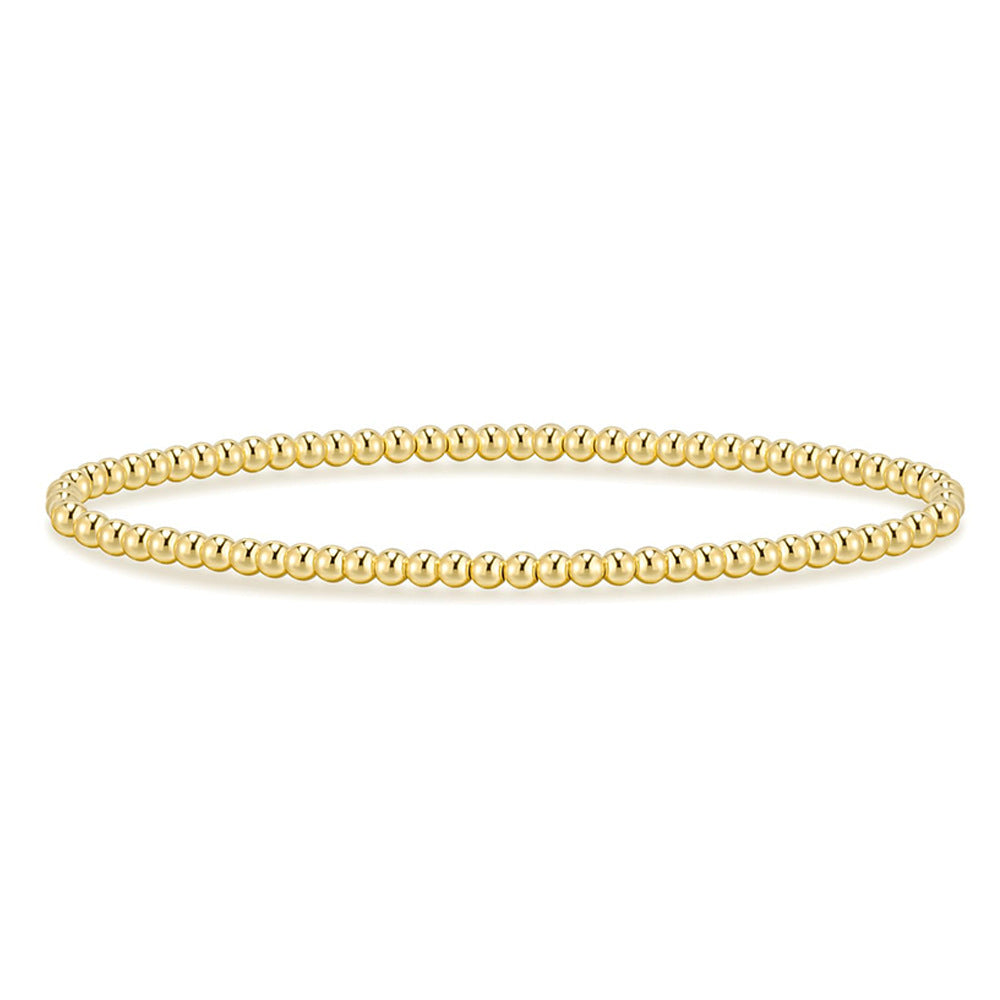 Gold Plated Hematite Beaded Stretch Bracelet Set