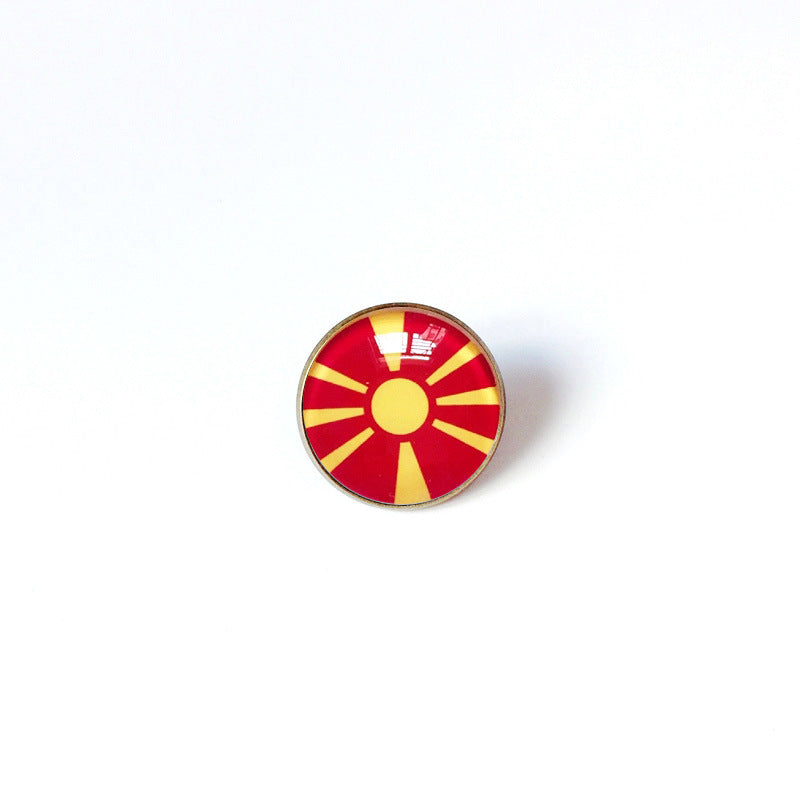 Pin de Solapa de Aleación Esmaltado Personalizado con Diseño de Bandera del Mundo para Hombres y Mujeres