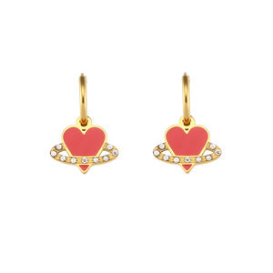 Orecchini a perno minimalistici a stella a cinque punte da donna in acciaio inossidabile con placcatura in oro 18 carati e finitura smaltata